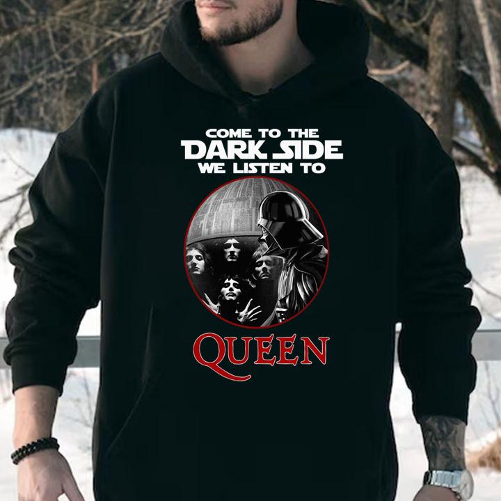Darth Vader come to the dark side we listen to Queen t-shirt hoodie