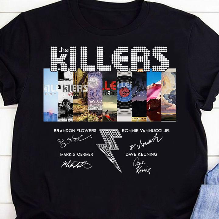 The Killers signatures t-shirt shirt