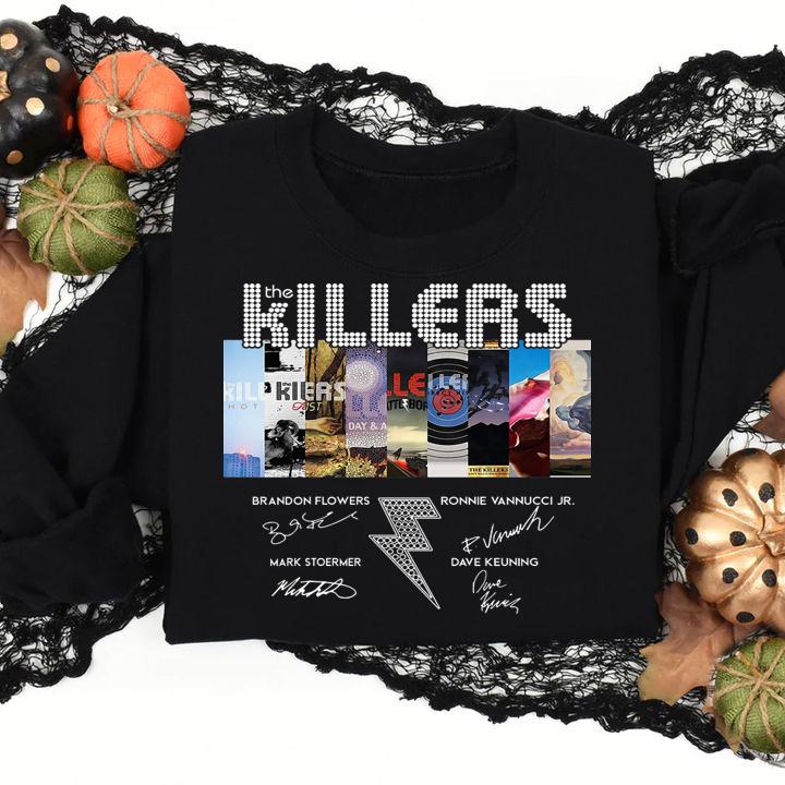The Killers signatures t-shirt sweatshirt