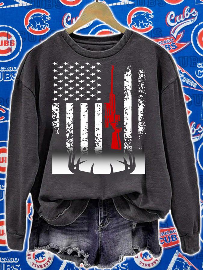Premium trend Deer Hunting American Flag t-shirt sweatshirt