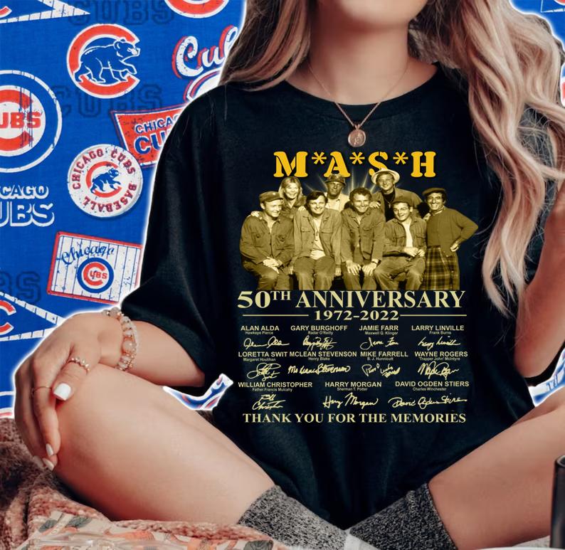 The Mash 50th Anniversary 1972 2022 Signatures Thank You For The Memories t-shirt woman shirt
