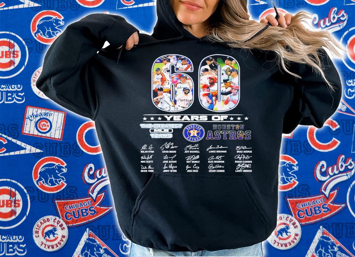 60 years of the greatest MLB teams Houston Astros signatures shirt t-shirt hoodie