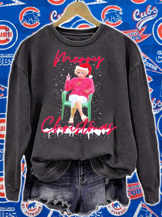 Merry Christmas Kath and Kim Santa Lawn shirt t-shirt sweatshirt