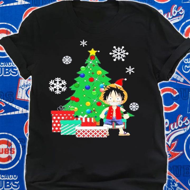 Monkey D Luffy Around The Christmas Tree One Piece Shirt t-shirt