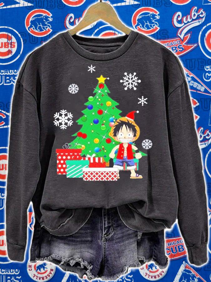 Monkey D Luffy Around The Christmas Tree One Piece Shirt t-shirt