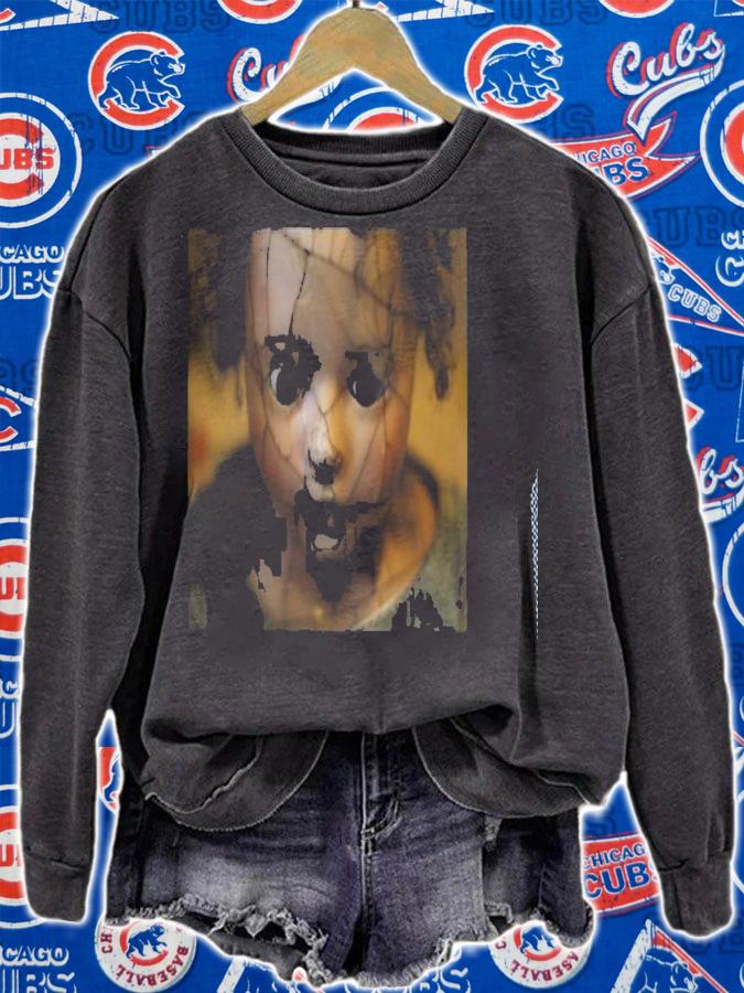 Vintage Halloween Art Spooky Doll Face Classic T-shirt t-shirt