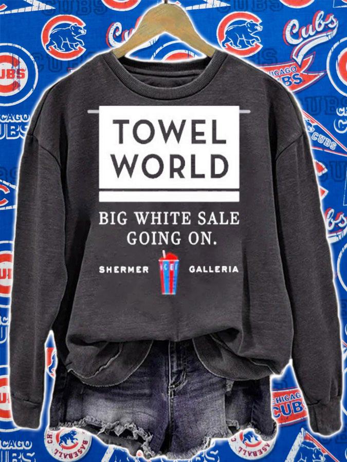 Towel World Big White Sale Going On Shermer Galleria Shirt