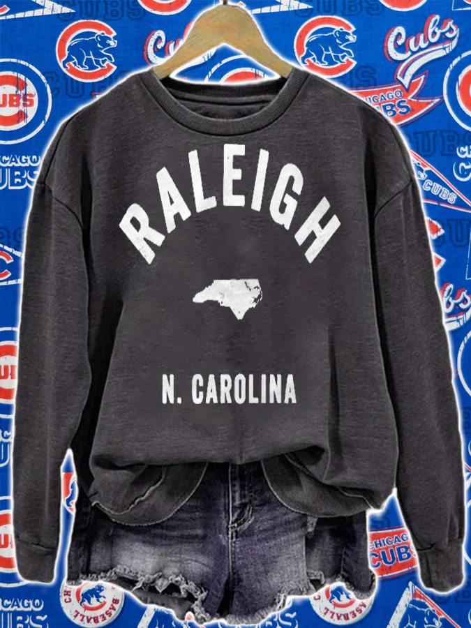 Raleigh North Carolina Nc Vintage 70S Athletic Sports Design Pullover Shirt sweatshirt