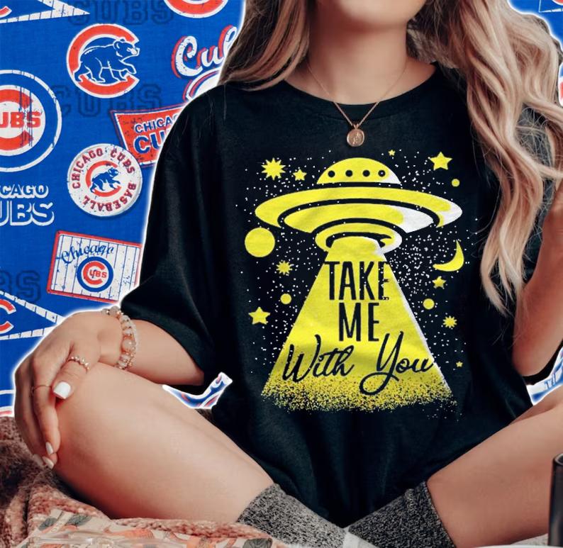 Spaceship Ufo Take Me With You Alien Abduction Shirt