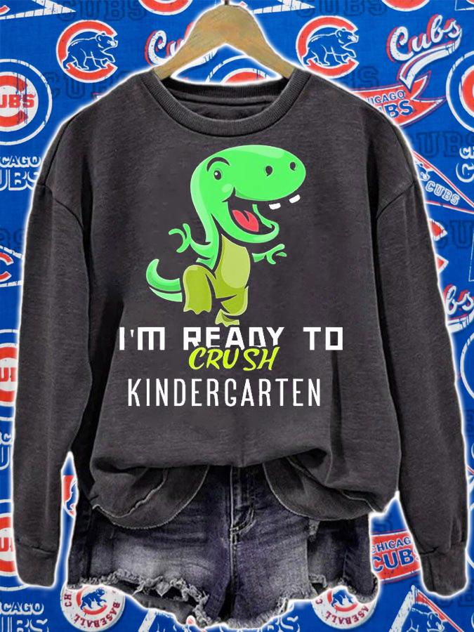 I'm Ready To Crush Kindergarten Dancing Dinosaur T-Shirt