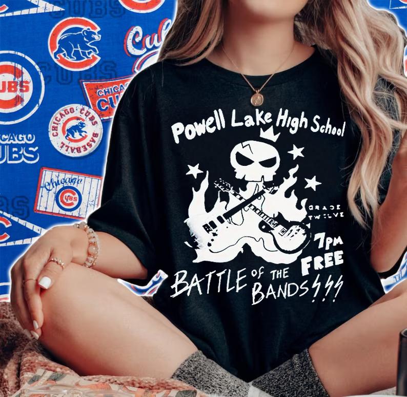 Powell lake high school 7pm free battle of the bands T-shirt woman shirt