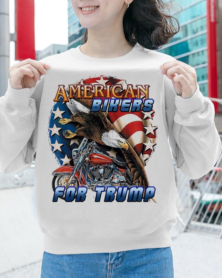 American Bikers For Trump Eagle Flag Motorbike 2021 T-shirt sweatshirt