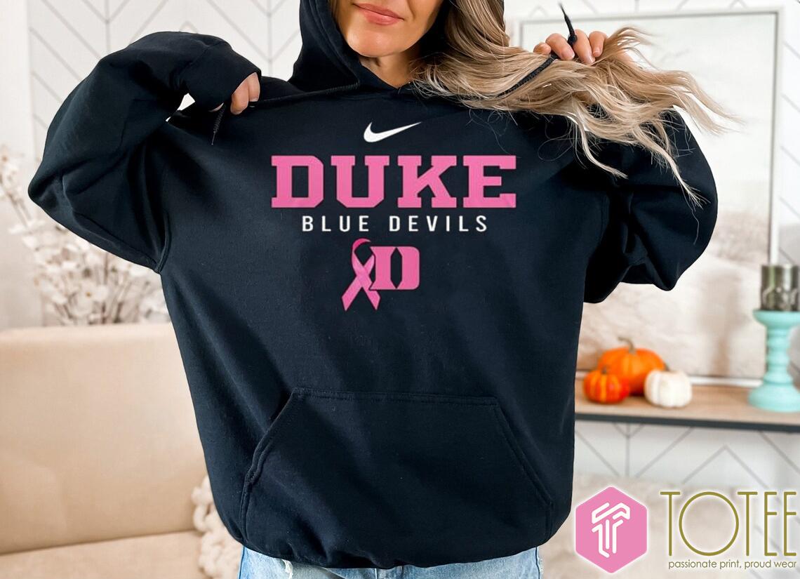 Duke Blue Devil Breast Cancer Awareness Ribbon Nike T-Shirt hoodie