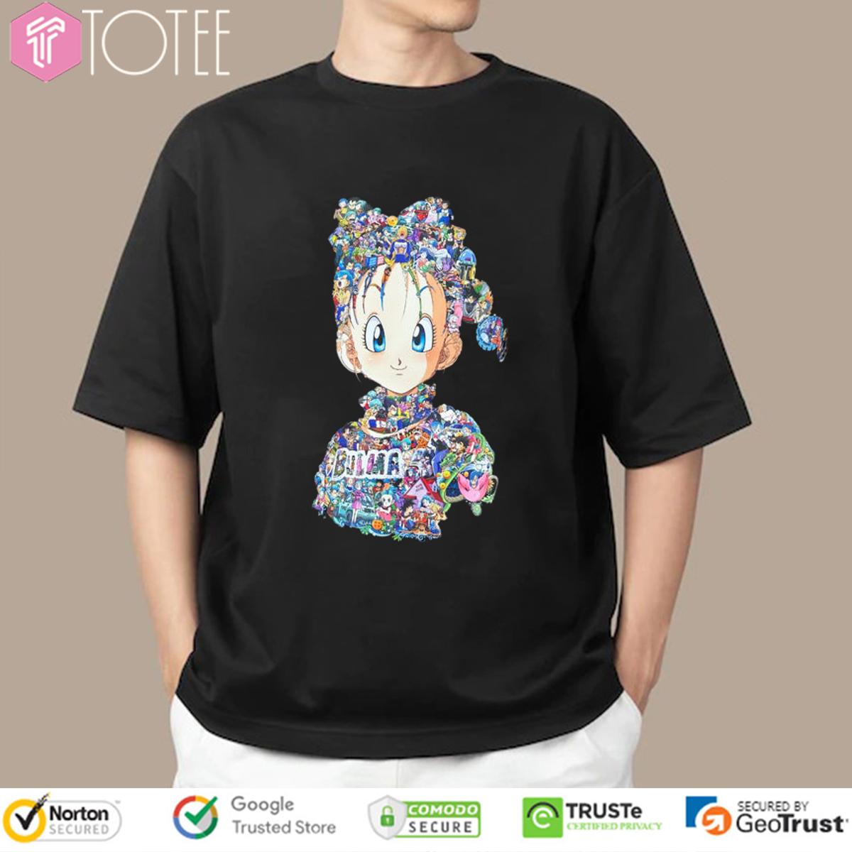All Characters Inside Bulma Dragon Ball T-Shirt