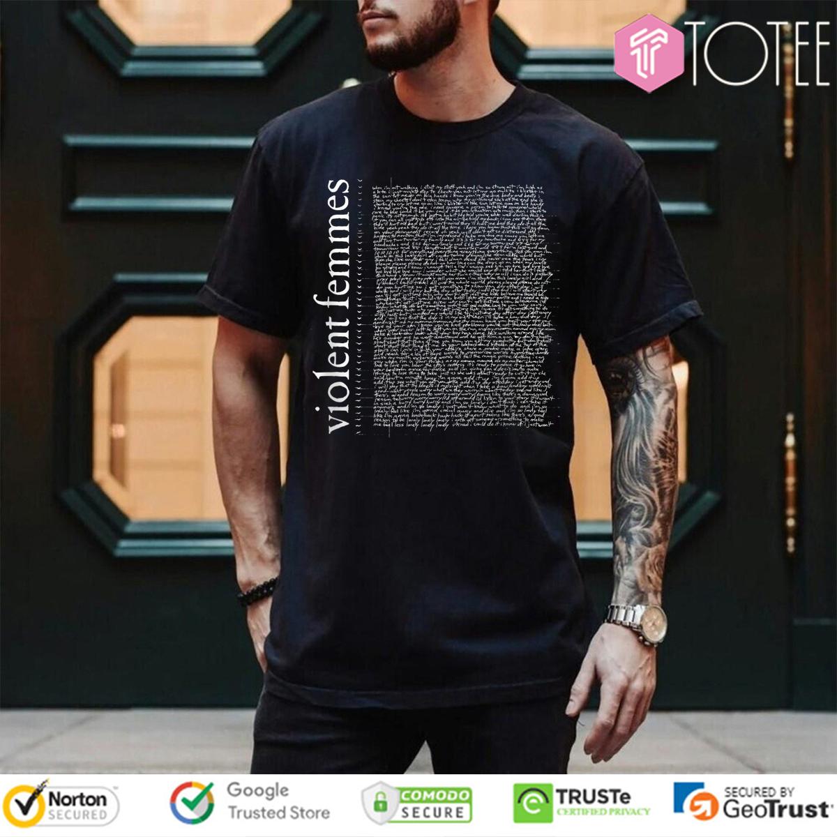 Official Violent Femmes Self-Titled Lyrics T-Shirt