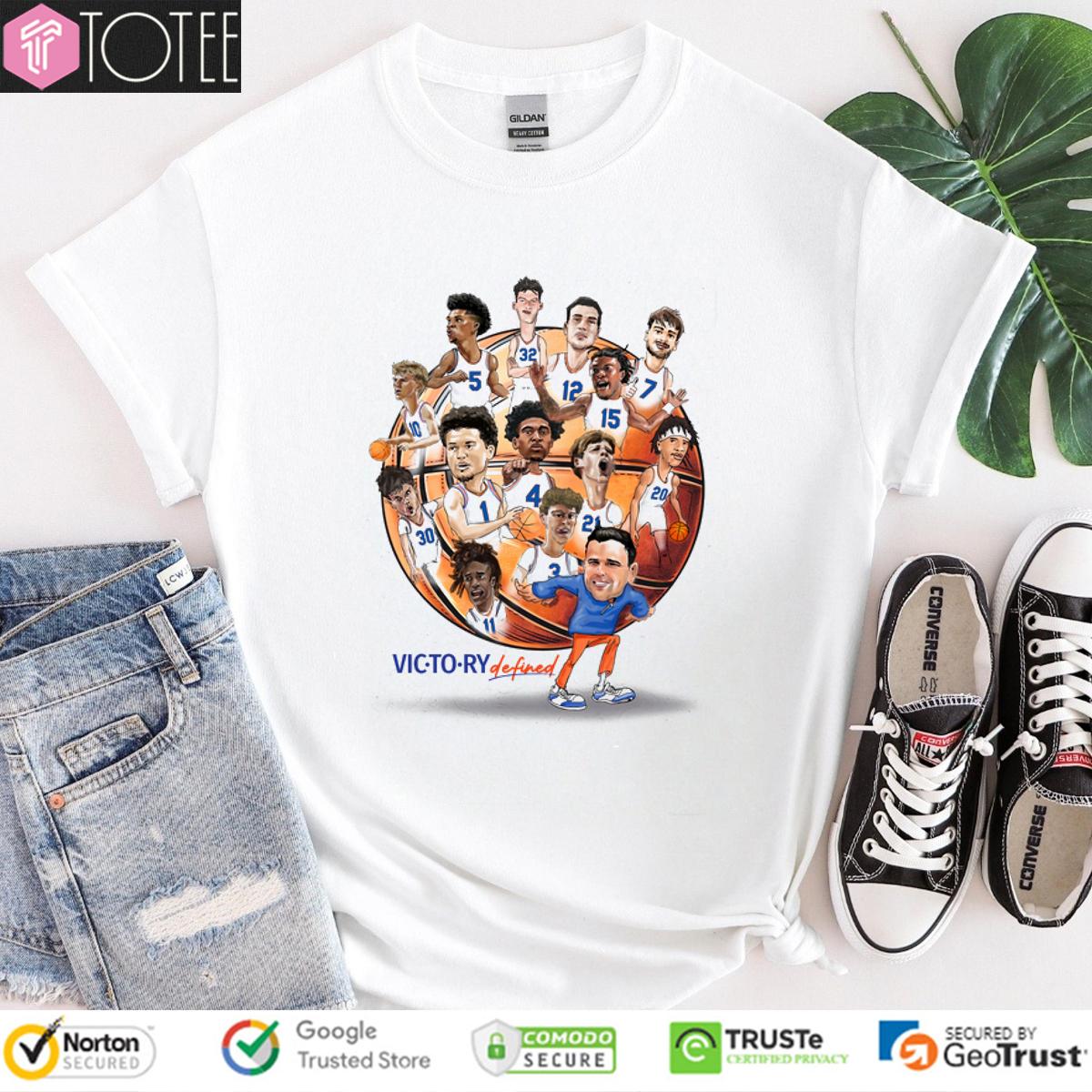 Victory Defined Florida Mens Basketball Student-Athletes Caricature T-Shirt