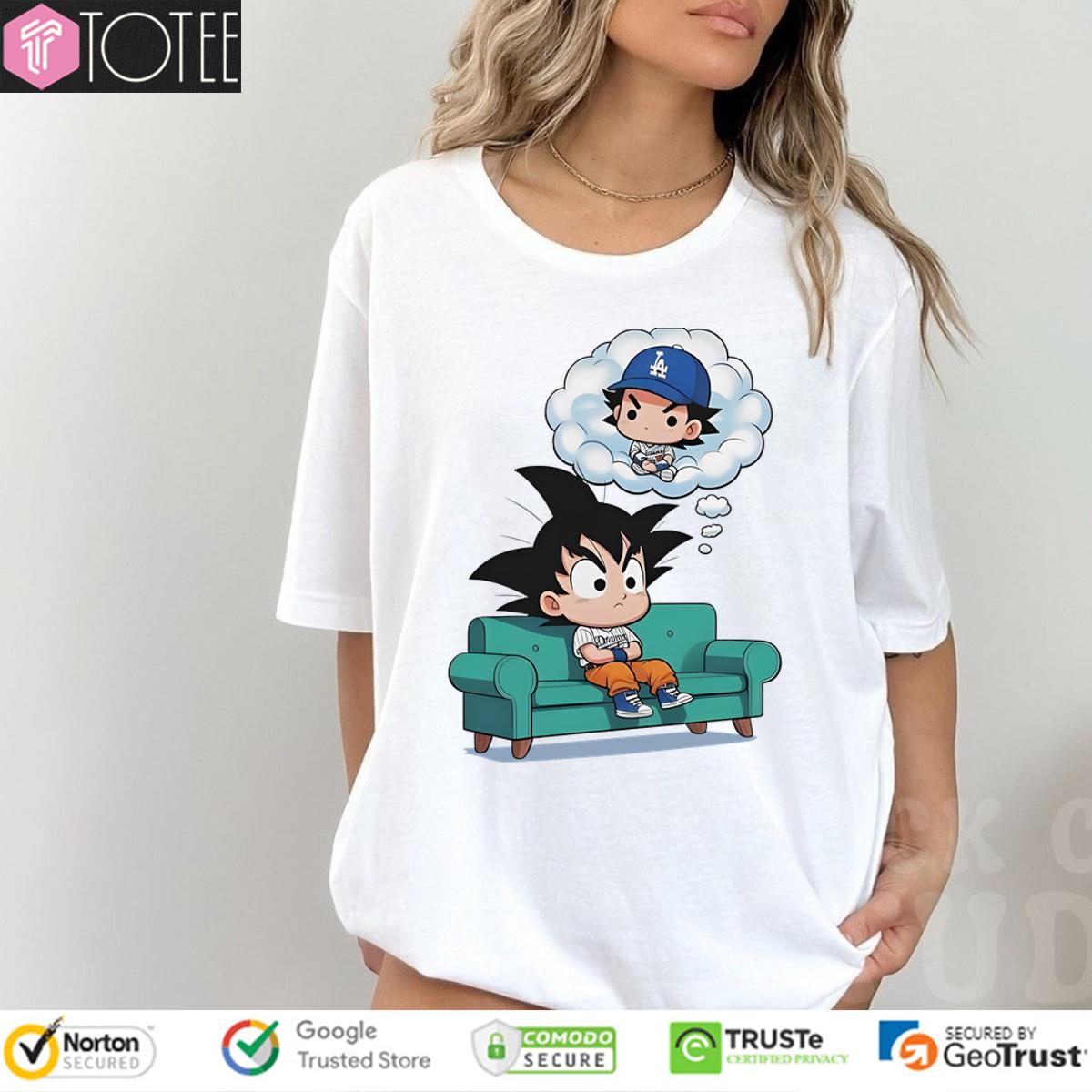 Son Goku Parody Shohei Ohtani Dodgers Dragon Ball T-Shirt