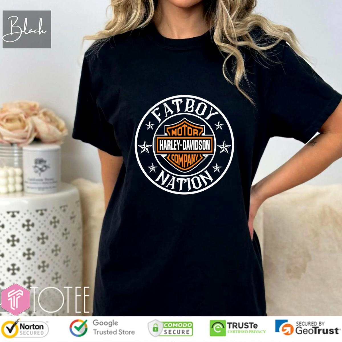 Motor Harley Davidson Company Fatboy Nation T-shirt