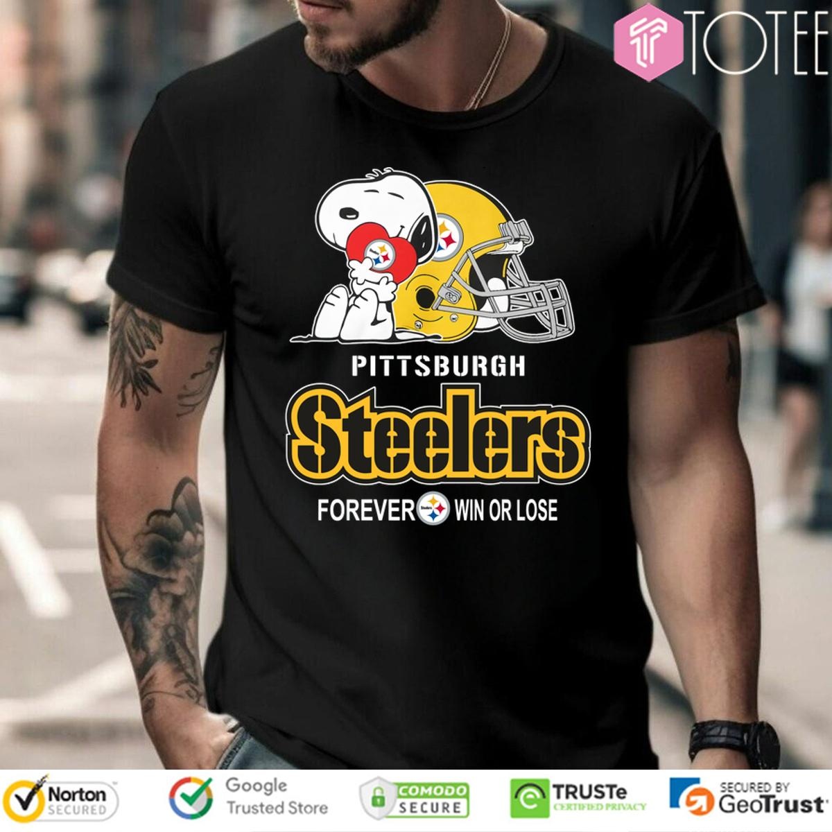 Snoopy Pittsburgh Steelers Forever Win Now TShirt