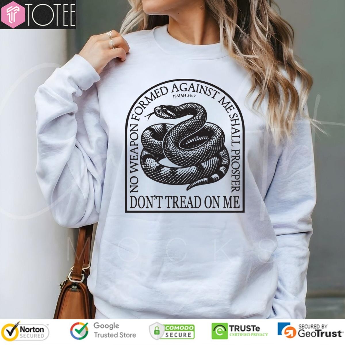 Dont Tread On Me Coiled Snake Gadsden Flag Patriot Sweatshirt
