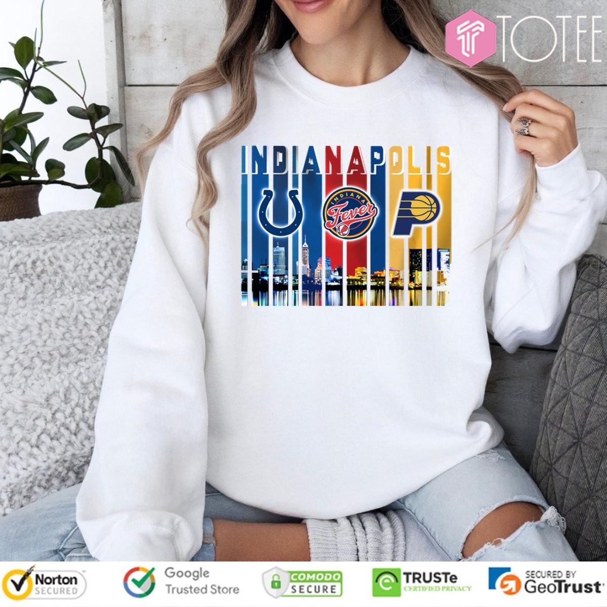 Indianapolis Sport Teams City Skyline Colts Fever Pacers Sweatshirt