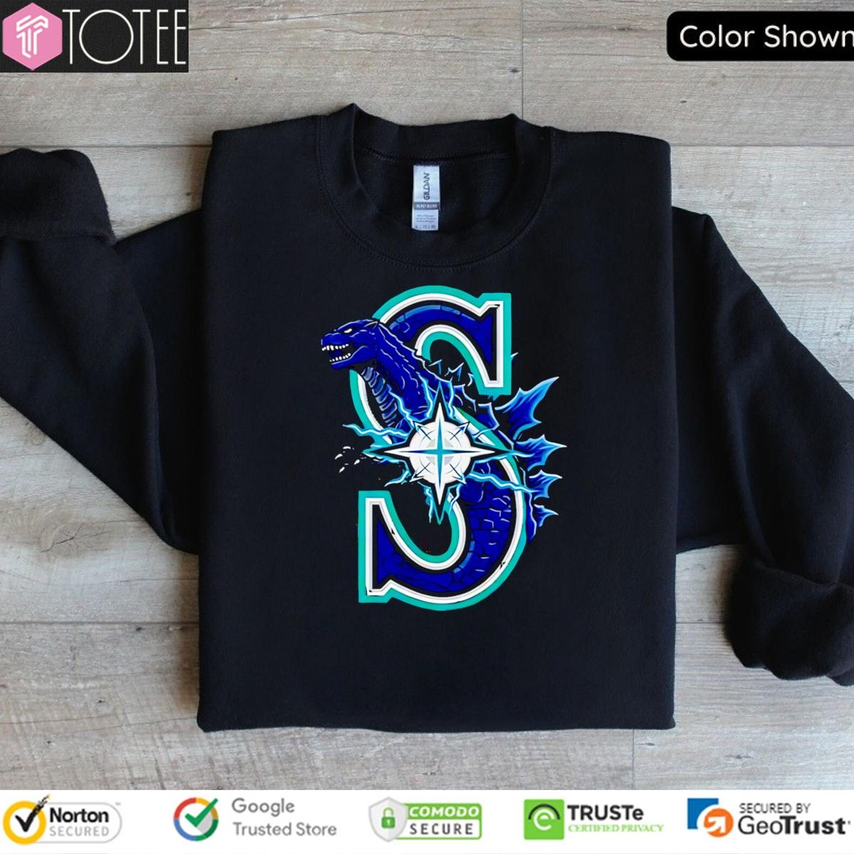 Godzilla Parody Seattle Mariners Baseball Logo Sweatshirt
