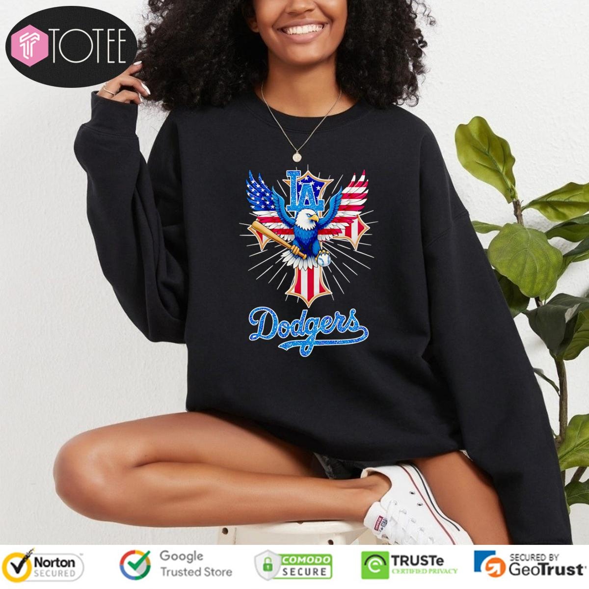 Eagle Baseball Los Angeles Dodgers Cross Sweatshirt