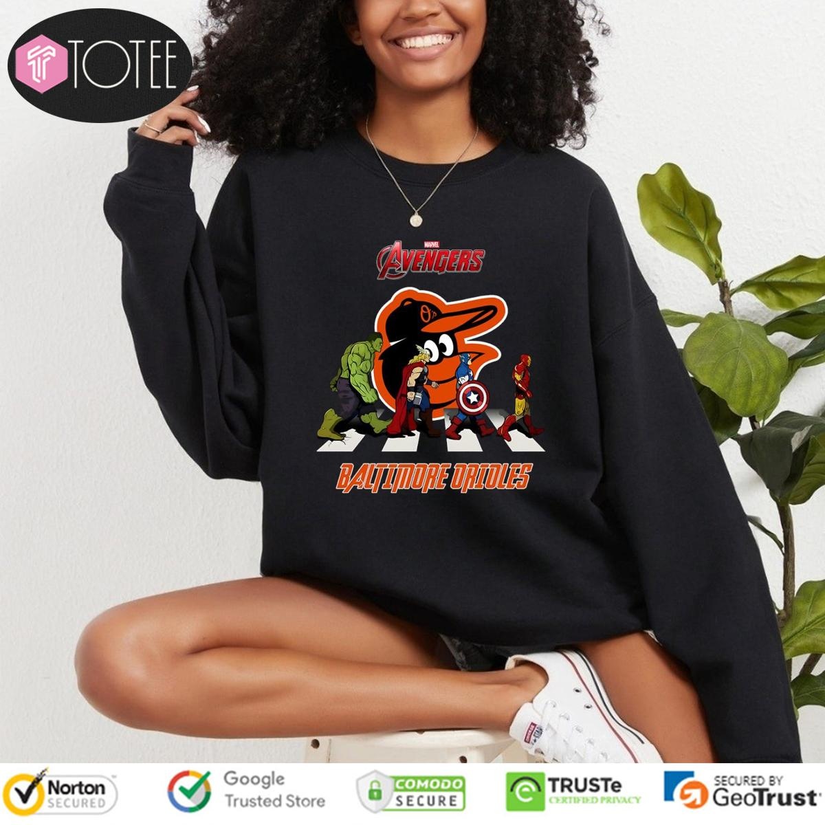 Baltimore Orioles Marvel Avengers Abbey Road Sweatshirt
