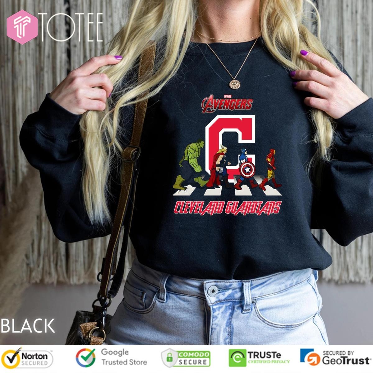 Cleveland Indians Marvel Avengers Abbey Road Cleveland Guardians Sweatshirt