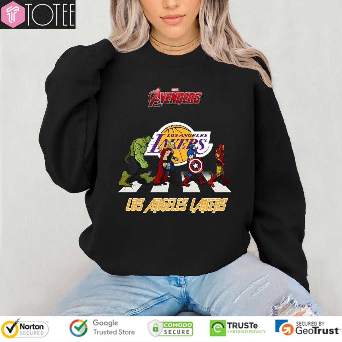 Los Angeles Lakers Marvel Avengers Abbey Road Sweatshirt