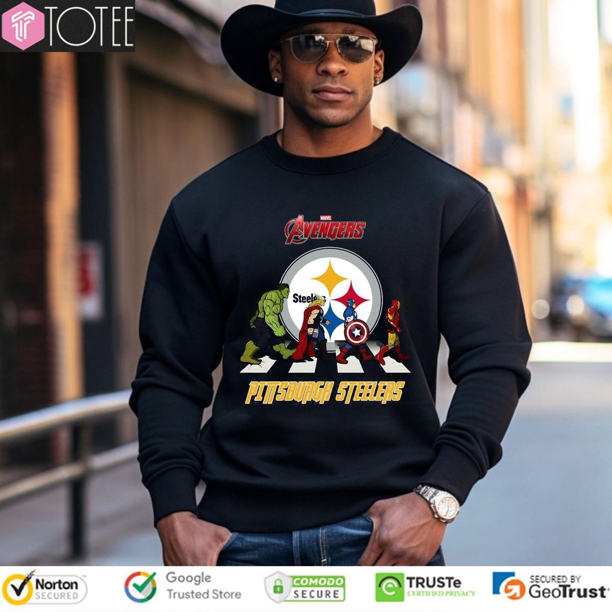 Pittsburgh Steelers Marvel Avengers Abbey Road Sweatshirt