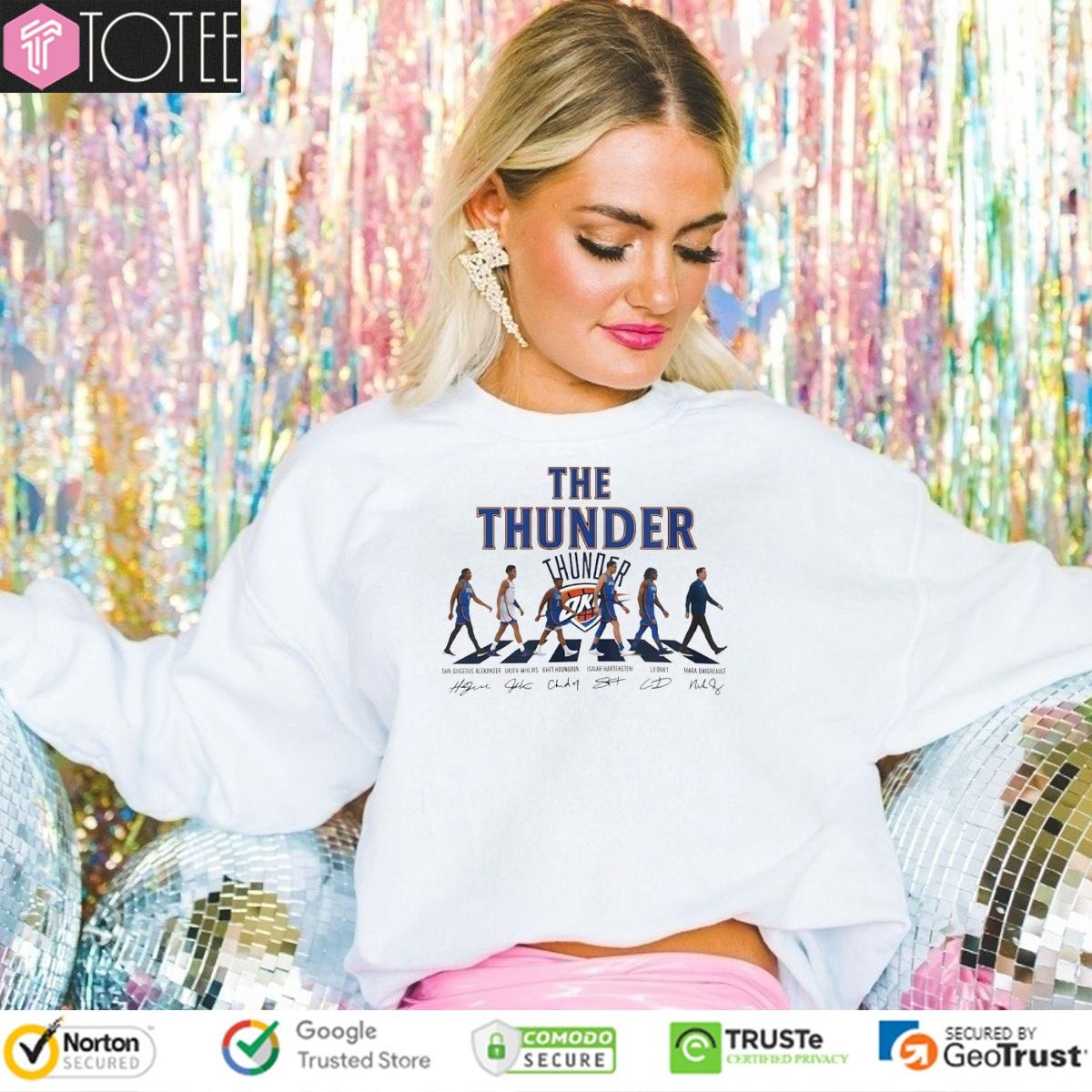 The Thunder Nba Abbey Road Oklahoma City Thunder Signatures Sweatshirt