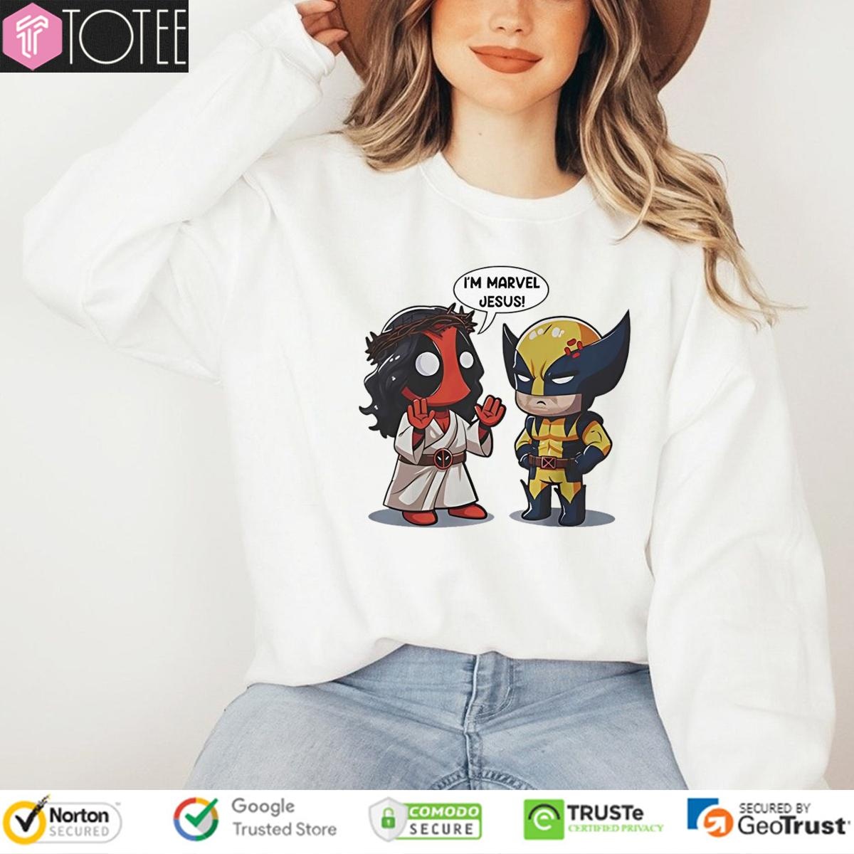 Im Marvel Jesus Deadpool And Wolverine Sweatshirt