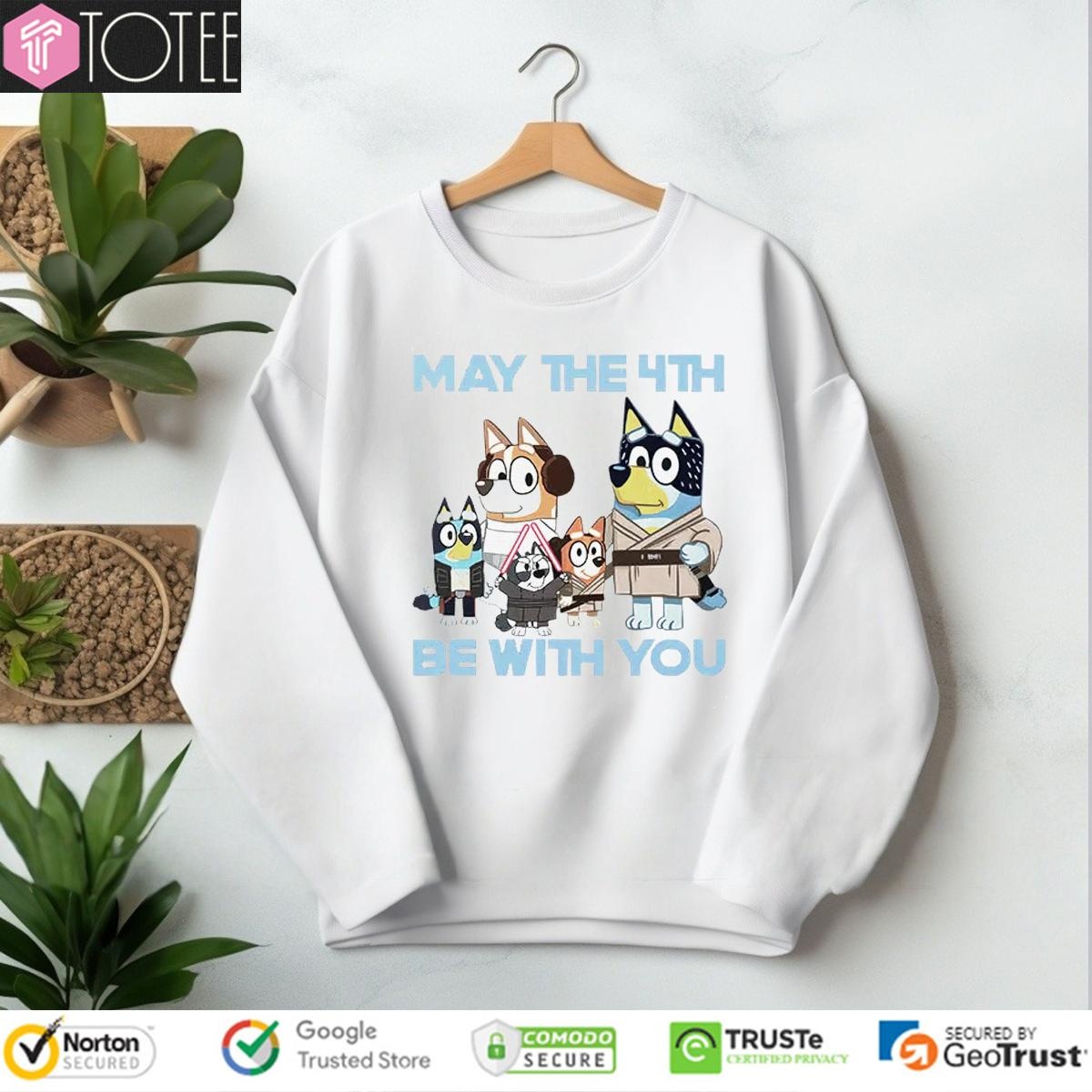 Bluey Family May The 4Th Be With You Star Wars Sweatshirt