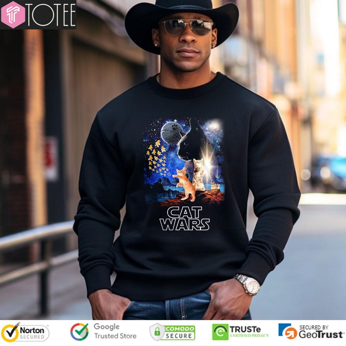 Humor Cat Wars Parody Star Wars Poster Sweatshirt