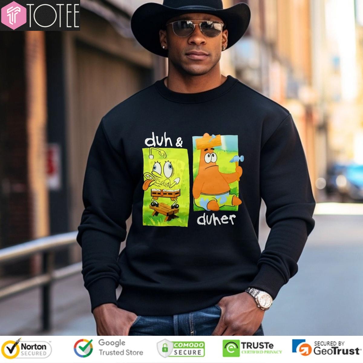 Duh And Duher Spongebob Squarepants Graphic Sweatshirt