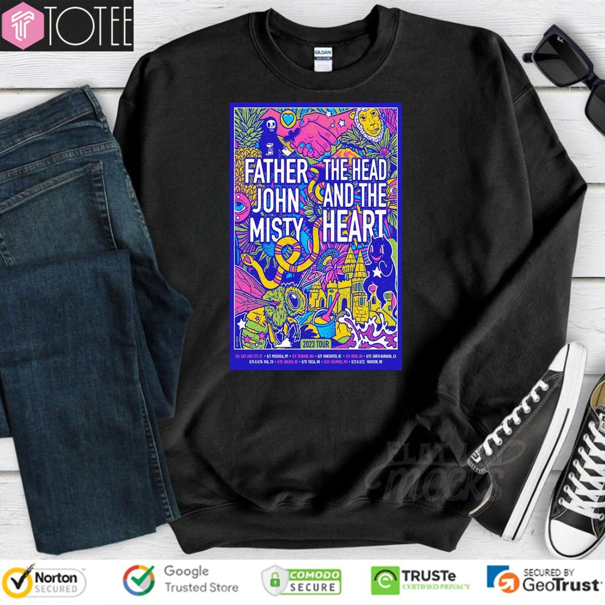 Father John Misty The Head And The Heart 2023 Tour Sweatshirt