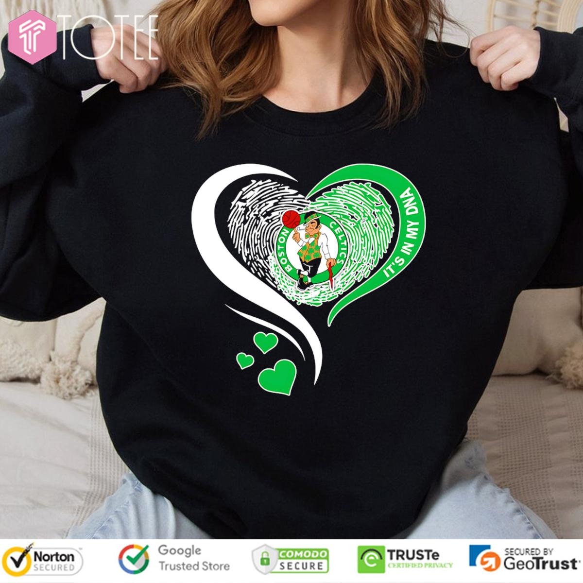 Its In My Dna Boston Celtics Nba Basketball Heart Sweatshirt