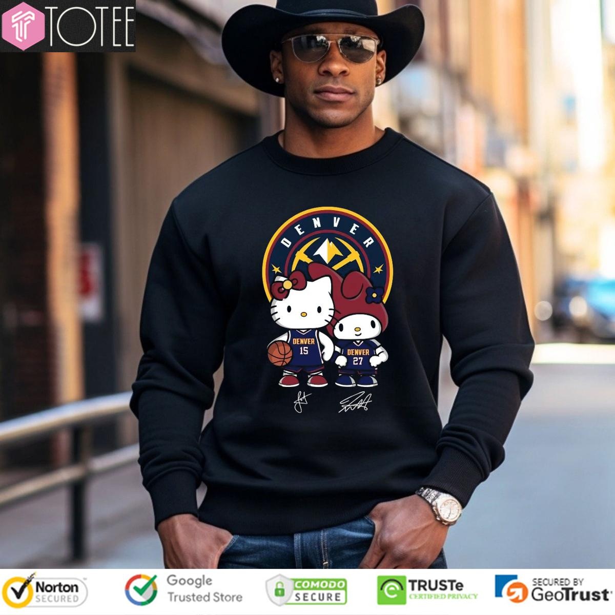 Denver Nuggets Nikola Jokić Jamal Murray Hello Kitty Signatures Sweatshirt