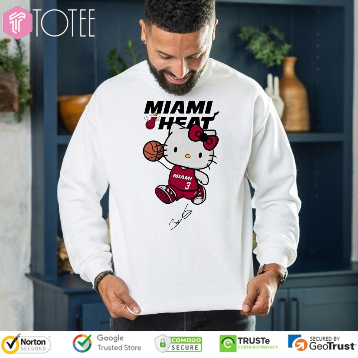 Miami Heat Dwyane Wade Hello Kitty Signature Sweatshirt
