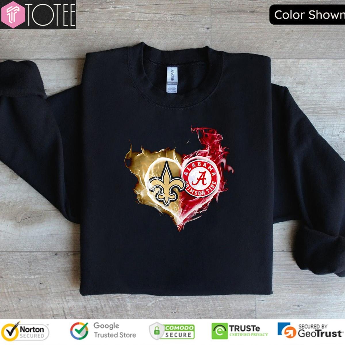Smoke Heart New Orleans Saints Alabama Crimson Tide Sweatshirt