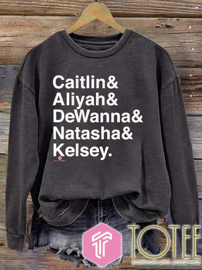 Indiana Fever Players Names Caitlin Aliyah Dewanna Natasha Kelsey Sweatshirt