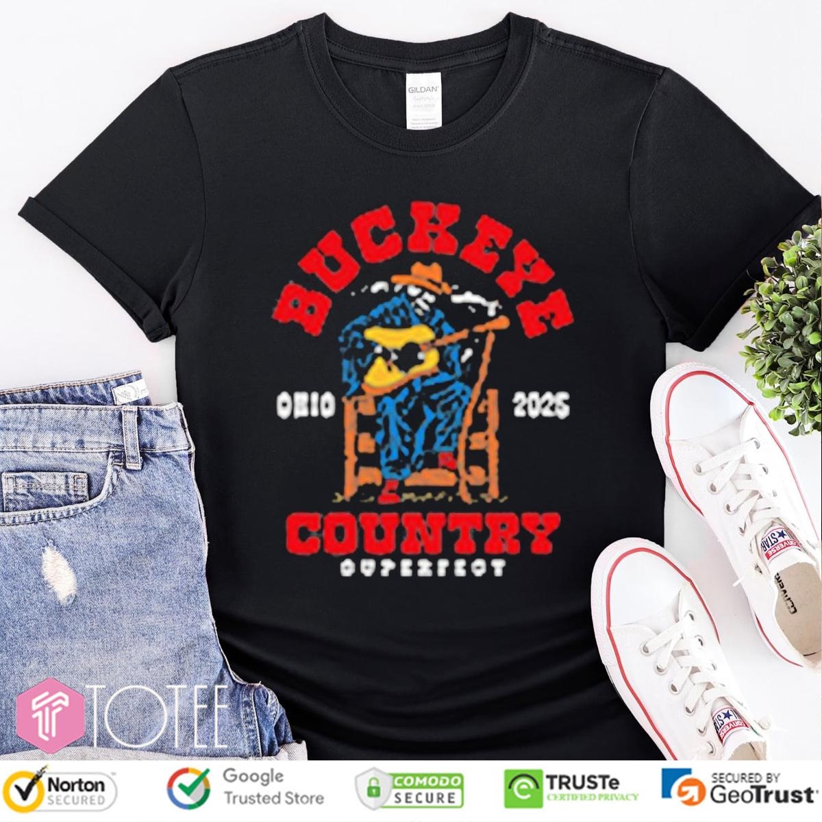 Buckeye Country Superfest Grim Reaper Guitar Ohio 2025 T-shirt