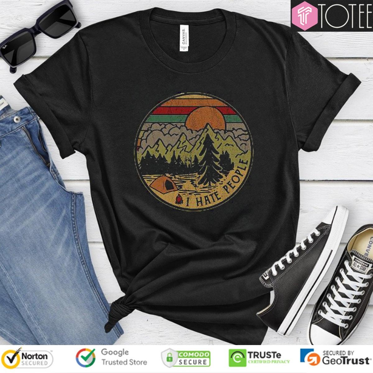 I Hate People Camping Vintage T-shirt