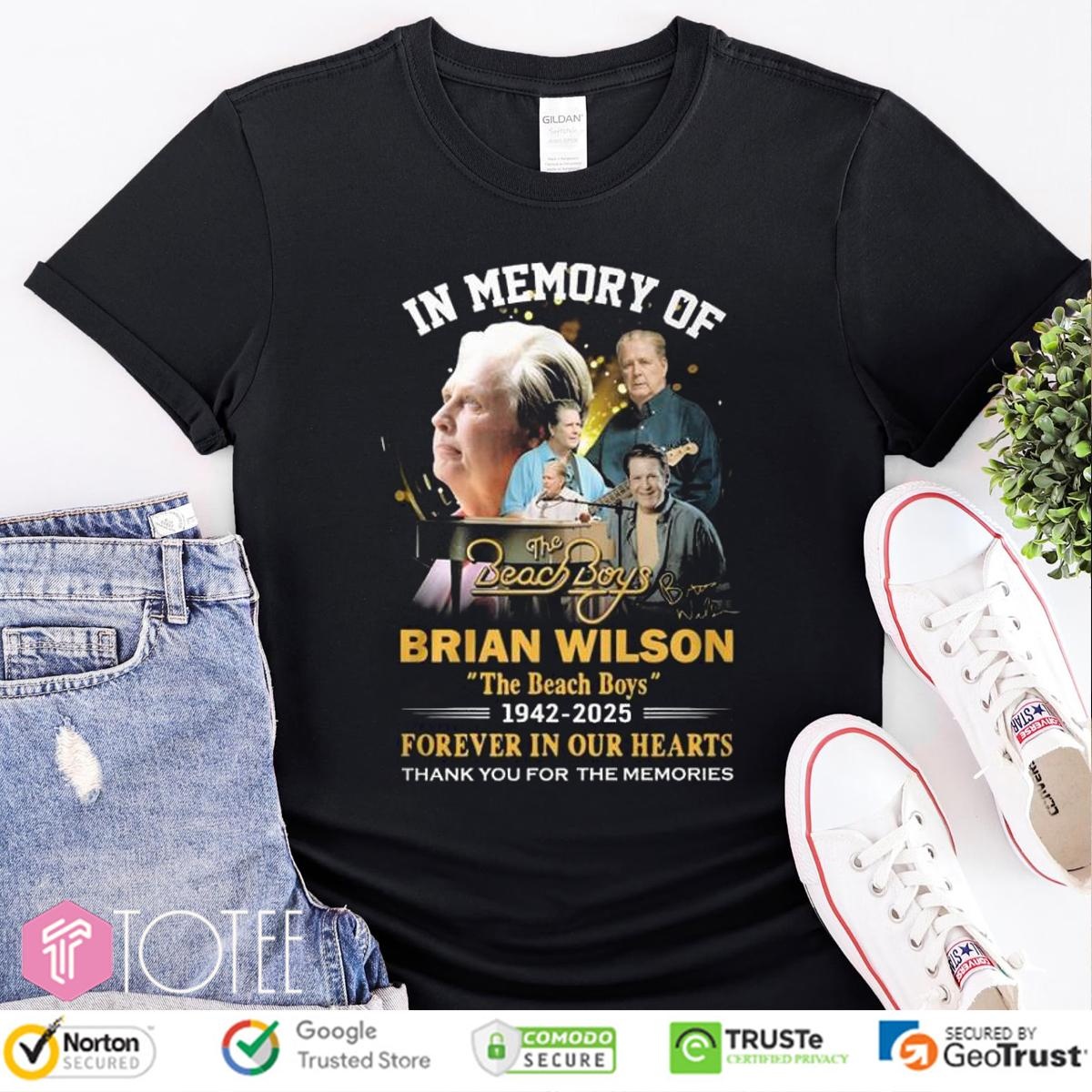 In Memory Of The Beach Boys Brian Wilson 1942-2025 Forever In Our Hearts Shirt