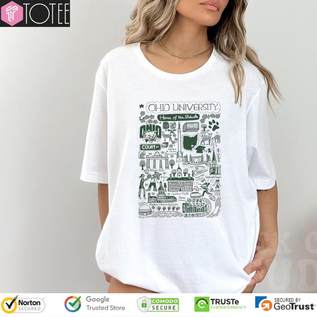 Ohio University Bobcats Art Illustration T-shirt