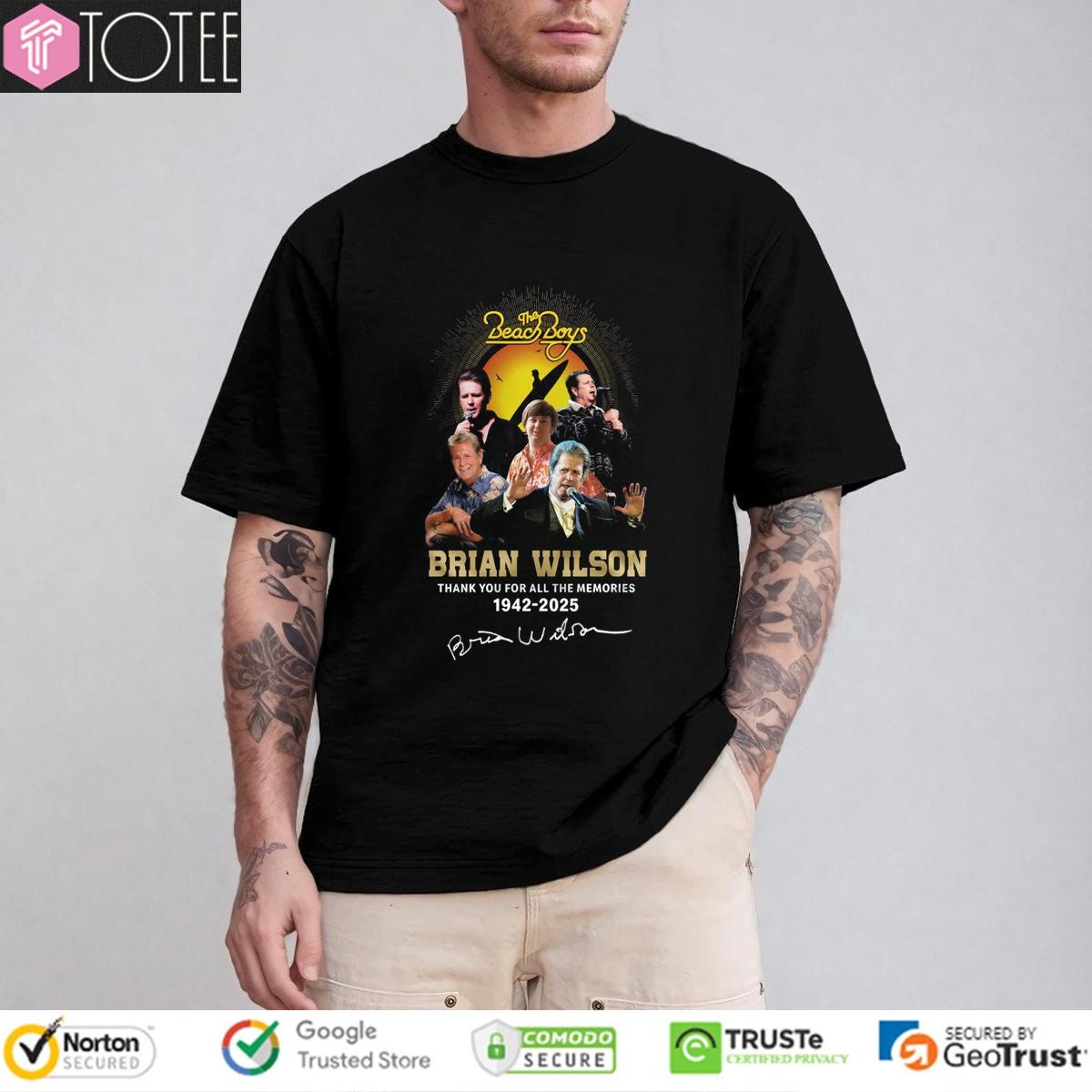The Beach Boys Thank You For All The Memories Brian Wilson 1942-2025 T-shirt