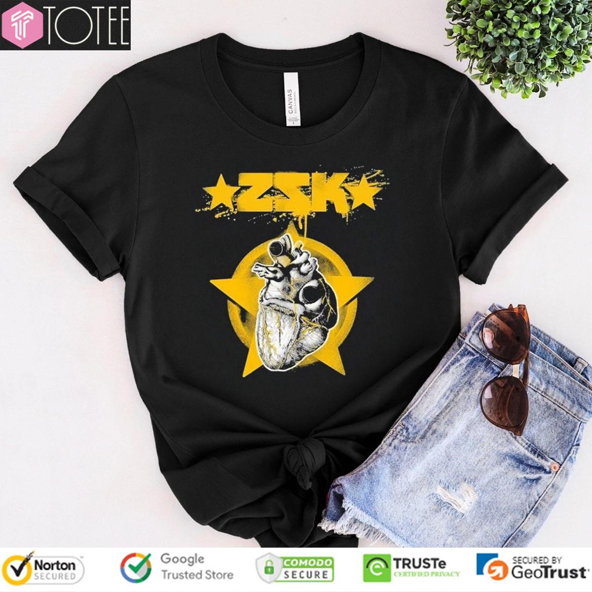 Zsk Herz Fur Die Sache 10 Jahae Tour 2024 Heart Star T-shirt