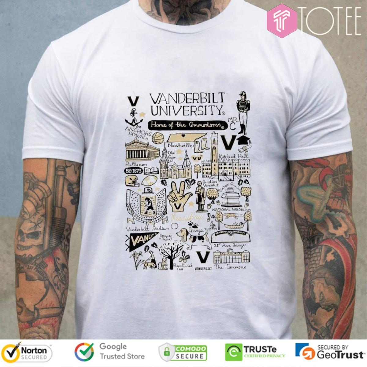 Vanderbilt University Art Illustration T-shirt