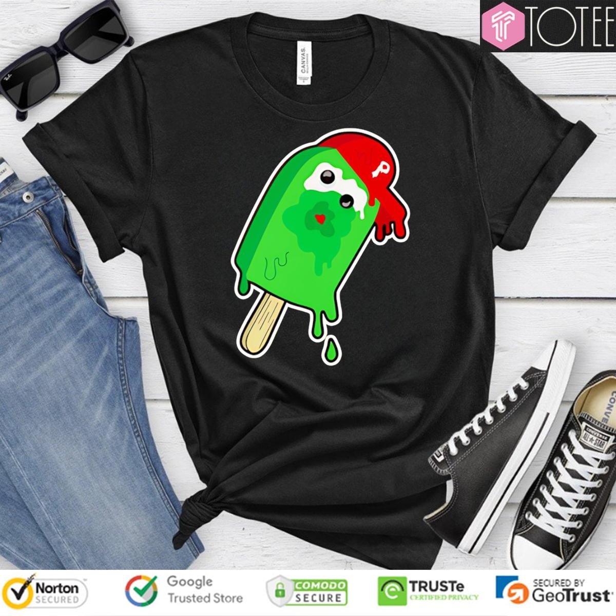 Phillie Phanatic Ice Cream Baseball Philadelphia Phillies Mascot T-shirt